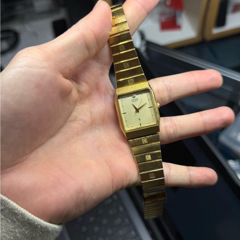 Gold Square Face Watch Citizen